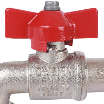 Шаровой сливной кран Itap 168 3/4 GAR с латунным штуцером и ручкой-бабочкой-4