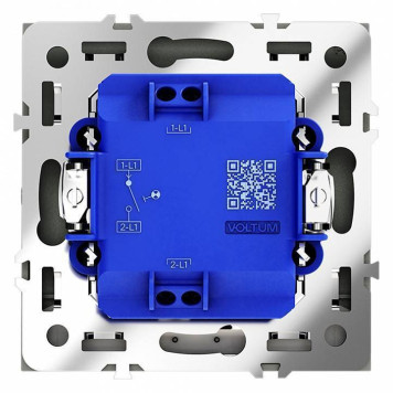 Выключатель одноклавишный с подсветкой без рамки Voltum S70 VLS010208-3