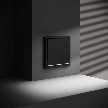 Выключатель одноклавишный с подсветкой без рамки Voltum S70 VLS010208-4