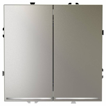 Выключатель двухклавишный с подсветкой без рамки Voltum S70 VLS020204-1