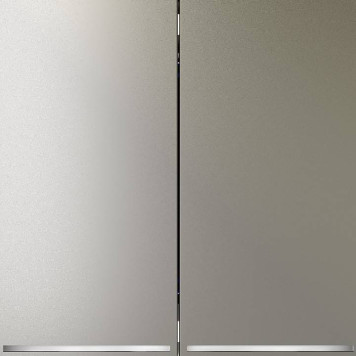 Выключатель двухклавишный с подсветкой без рамки Voltum S70 VLS020204-2