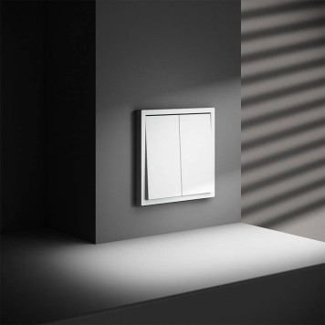 Выключатель двухклавишный без рамки Voltum S70 VLS020602-4