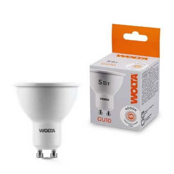 Лампа светодиодная Wolta GU10 5Вт 4000K 25SPAR16-230-5GU10-1
