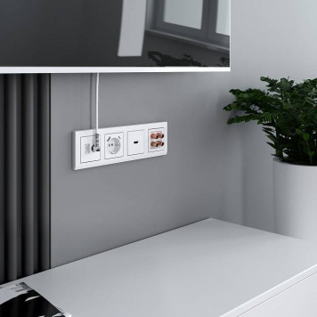 Розетка акустическая без рамки Werkel Белый a051376-2