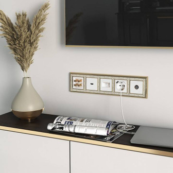 Розетка акустическая без рамки Werkel Белый a051376-4