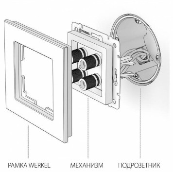 Розетка акустическая без рамки Werkel Белый a051376-6