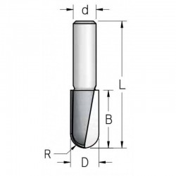 Фреза галтельная пазовая DIMAR 3.2x9.5x44x6 R1.6 RBL0323 (RBL0323)