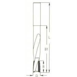 Фреза WPW  спиральная паз под замок Z2 D16 B25 L170 хвостовик 12 (DT16002)