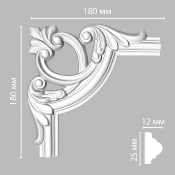 Угол DECOMASTER 97012-6 (180*180*12мм)