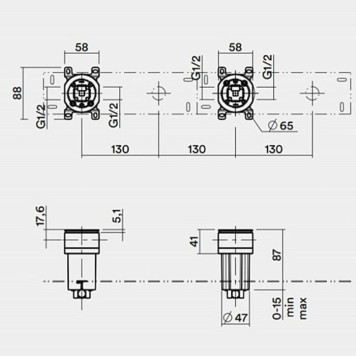 QuadroDesign IN010/1 Универсальная встраиваемая часть (соответствует GI3)-1