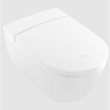Унитаз-биде, Villeroy Boch, Viclean, подвесной, шгв 385-595-400, CeramicPlus, цвет-альпийский белый (белый Alpin)
