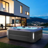 Jacuzzi J335 Минибассейн 214х214хh94см, отдельностоящий, гидро/аэромассаж, подсветка, стереосистема, CLEARRAY, MSFoam, нагреватель, с крышкой, отделка: platinum / smoked  ebony. 903002410,  ZP12ZY0EW40