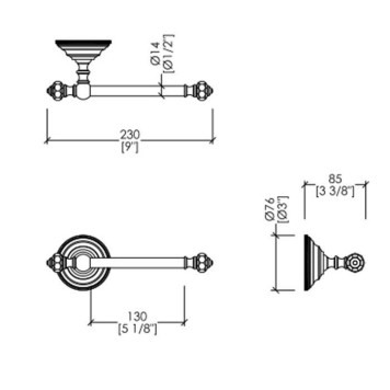 Devon Devon Gemstone Держатель т/б, 23см, подвесной, цвет: античная латунь-3