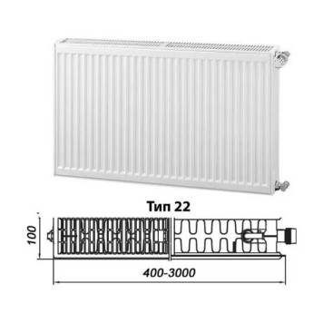 Радиатор стальной панельный Kermi Profil-K FK0 22 300/2300 боковое подключение 4xG1/2. FK0220302301N2-2