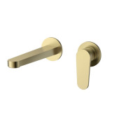 AQM6915BG Novara Смеситель для раковины настенный на 2отв., цвет золото шлифованное AQM6915BG