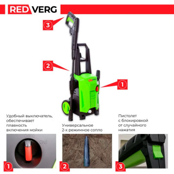 Мойка высокого давления REDVERG RD-HPW1200-4