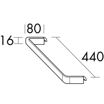 Burgbad Vry Полотенцедержатель 44см., подвесной, цвет: черный матовый-4