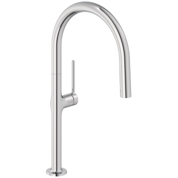 KLUDI 508510575 REEF кухонный однорычажный смеситель, выдвижной поворотный излив, хром 508510575