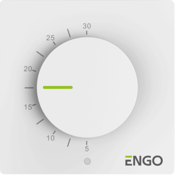 Терморегулятор, ENGO, непрограммируемый, 230 В, белый