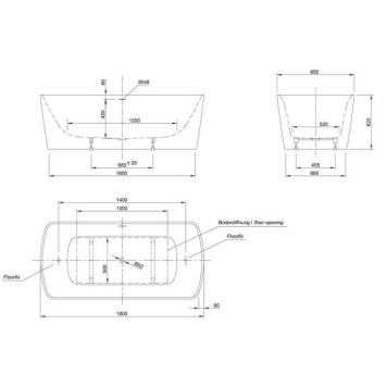 Knief Cosy Ванна отдельностоящая 180x85x60см, без слива-перелива, цвет: белый. 0100-091-06, 0100-279-06-2