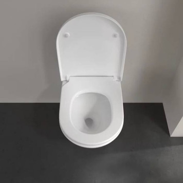 Villeroy Boch Subway 3 Унитаз подвесной, безободковый, сиденье в комплекте SoftClosing, цвет: альпийский белый-4