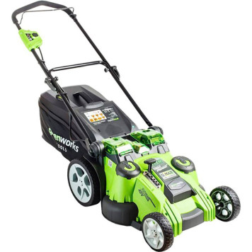 Газонокосилка аккумуляторная Greenworks G40LM49DB Twin Force (без АКБ и ЗУ)-1