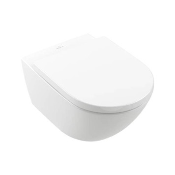Villeroy Boch Subway 3 Унитаз подвесной, безободковый, сиденье в комплекте SoftClosing, цвет: альпийский белый