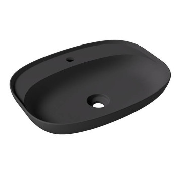 Alice Form Oval Раковина 60x45х12см., накладная, 1 отв., цвет: чёрный матовый. 22460108