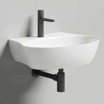 Salini Alda Wall 01 Раковина 58х45х15см., с 1 отв., сифон, слив-пер, мат-л: S-Sense, цвет: белый глянцевый. 140311G