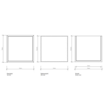Decor Walther Brownie BOD1 Универсальная коробка 13x13x12.5см, настольная, цвет: черная кожа-1