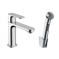 Смеситель для раковины, Hansgrohe, Rebris S, с гигиеническим душем, цвет-хром