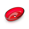 Knief Oval Shape Раковина накладная 55x37x13см., без отв., из полимерного материала, цвет: Rubin # 040. 70201040