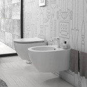 Globo 4ALL Унитаз подвесной 54х36см, с системой скрытого крепежа, цвет: белый матовый. MDS03.BO