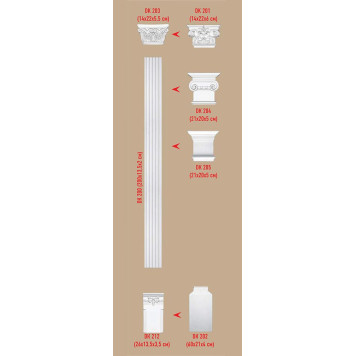 Капитель DECOMASTER DK-204 (200*200*42мм)-1