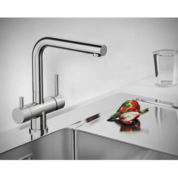 Omoikiri Takamatsu-BN Смеситель для кухни с возм. подключить фильтр, цвет: нержавеющая сталь 4994085-2