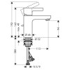 Hansgrohe Metris S Смеситель для раковины, однорычажный, на 1 отв., излив: 11,3см, цвет: хром