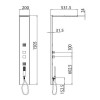 Bossini Manhattan Душевая панель 150x50x20см, 4 режима,монокомандный смеситель, цвет: хром. L00891.030