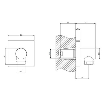 Gessi Emporio shower Вывод воды, цвет: Finox Brushed Nickel-1