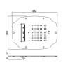 Carimali MyDream Colonial Верхний душ 500x400 мм, потолочный, 121 форсунки, 3 потока воды: дождь, каскад, хромотерапия, цвет: хром. 23078XN/S-CRX, 0P001-CR