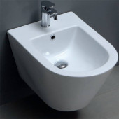 AZZURRA FORMA Биде подвесное  54х37х30,5см , с 1 отв под смеситель, цвет: белый. FMBKS000000MBI*1