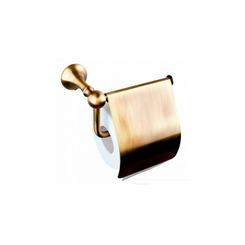 RE 236.92 OLD BRASS Держатель туалетной бумаги с крышкой, бронза RE23692