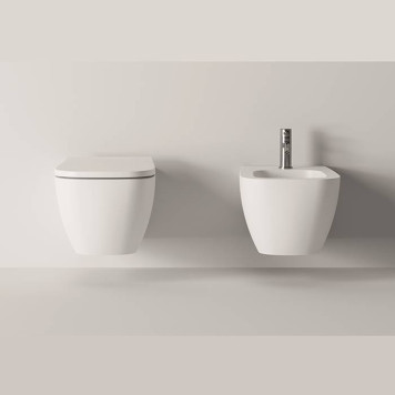 Alice Wunder Унитаз 53х31см., подвесной, безободковый, смыв aliflush+, с сиденьем и крышкой с микролифтом, с креплением Fischer WB-KliX, цвет: белый глянцевый. 45000101SET-7