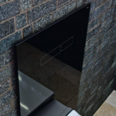 TECELux для установки унитаза -биде (DURAVIT) с верхней панелью из черного стекла с сенсорным блоком управления  sen-Touch  и нижней панелью стекло черное. 9650003,  9650107