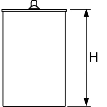 TECE Погружной стакан 93 мм с мембраной для сифона 650002 и 650003-1