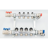 Коллектор, 1, HKV 3, выход-3/4 ЕК, PN, бар-10, T°C  95, с шаровыми кранами и запорно-регулирующими вентилями, нержавеющая сталь