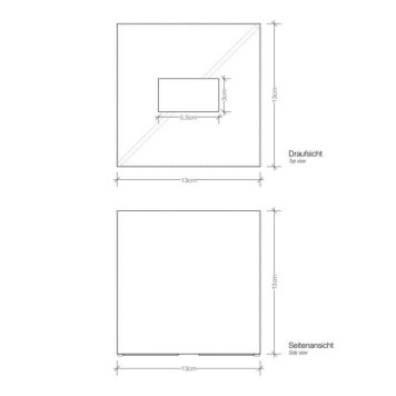 Decor Walther Cube KB 83 Диспенсер для салфеток 13.3x13.3x13.5см, настольный, цвет: черный матовый-1