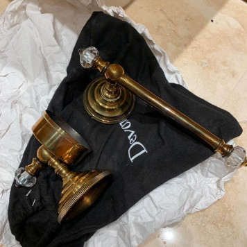 Devon Devon Gemstone Держатель т/б, 23см, подвесной, цвет: античная латунь-2