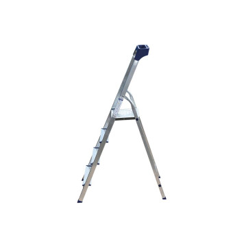 Стремянка Алюмет 4 ступени алюминиевая с пластиковым органайзером-1