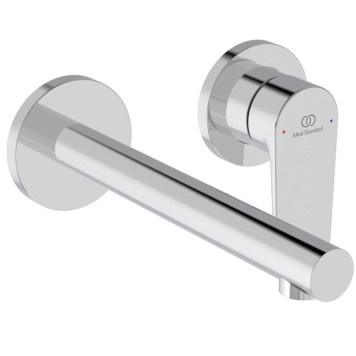 Ideal Standard Ceralife O Смеситель для раковины, настенный, излив: 18см., без донного клапана, для монтажа с A1313NU цвет: хром. BE019AA