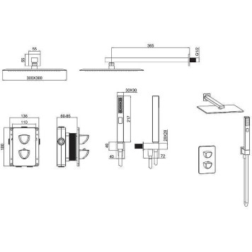 Allen Brau Infinity Душевой комплект, цвет: черный матовый 5.21016-31-1